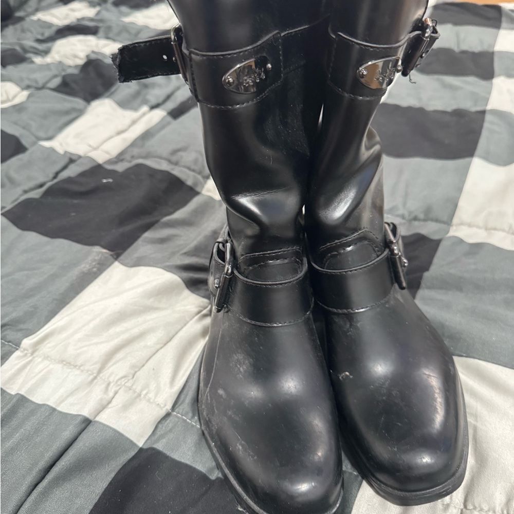 Coach Black Rain Boots
